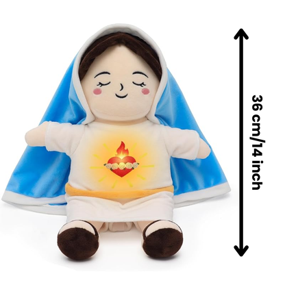 Peluche de Virgen María que Respira